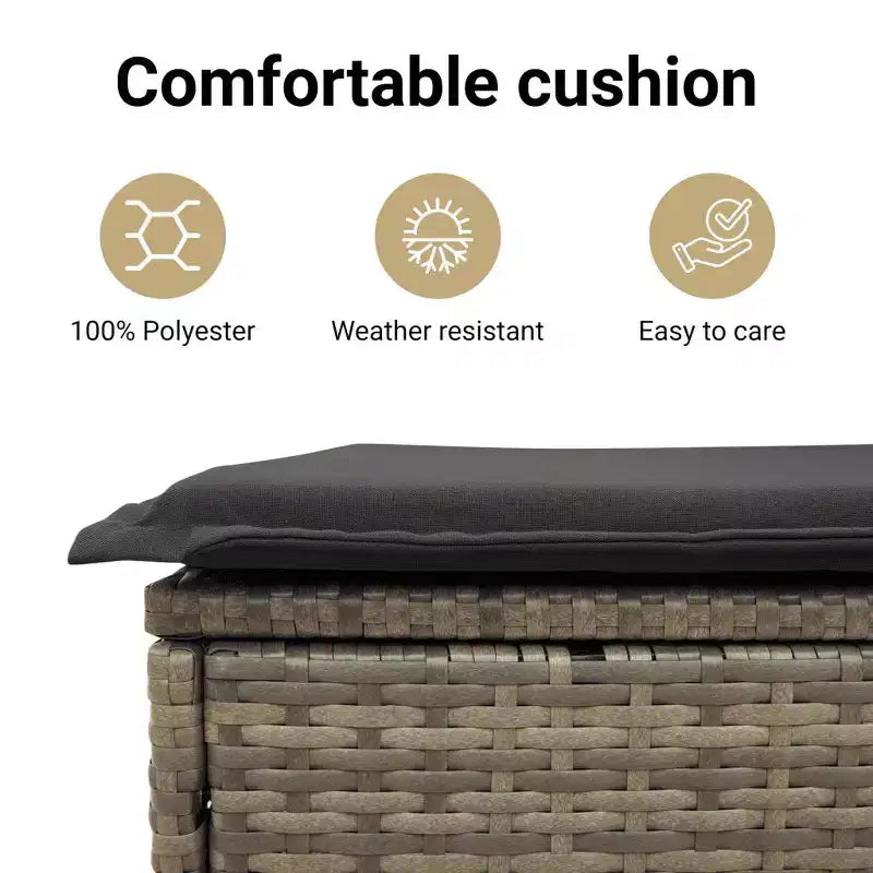 vidaXL Salon de jardin 4 pièces avec coussins en résine tressée, plusieurs coloris et modèles
