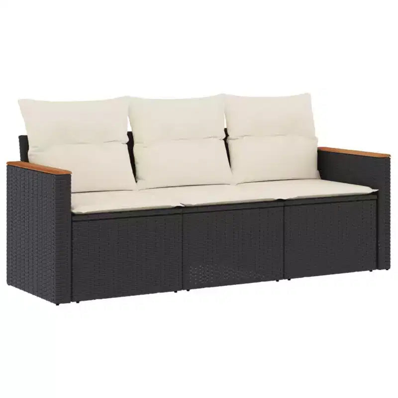 vidaXL Salon de jardin 4 pièces avec coussins en résine tressée, plusieurs coloris et modèles