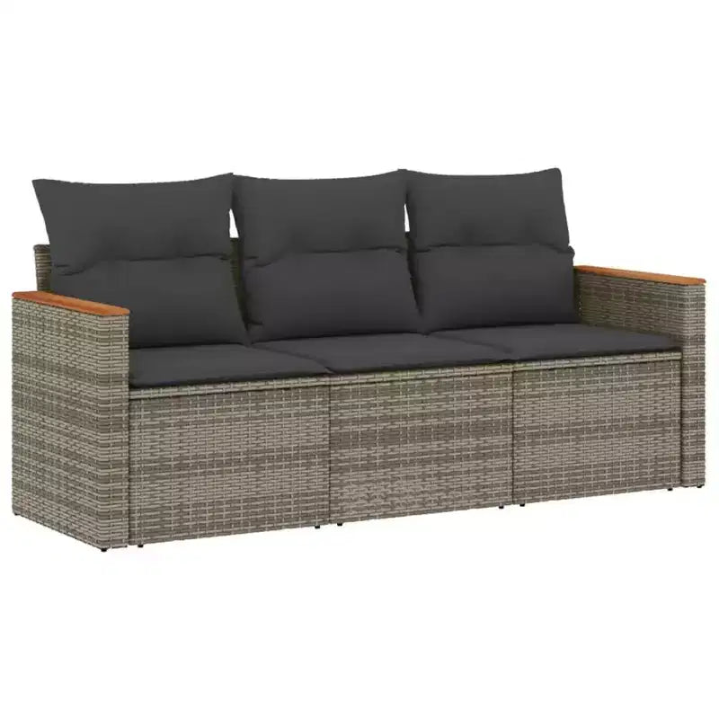 vidaXL Salon de jardin 4 pièces avec coussins en résine tressée, plusieurs coloris et modèles