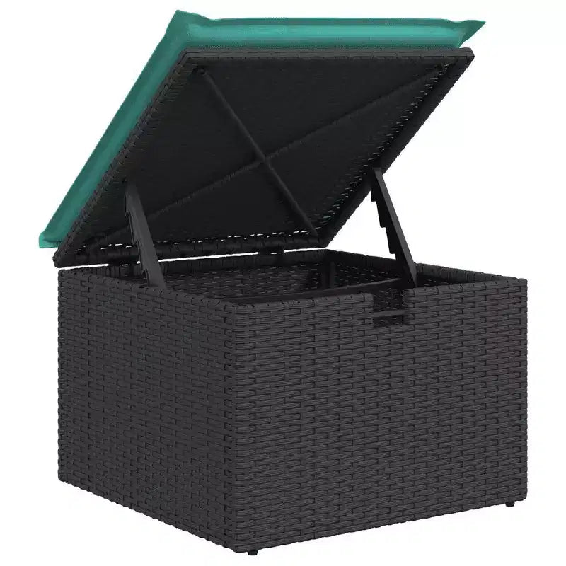 vidaXL Salon de jardin 4 pièces en résine tressée avec coussins