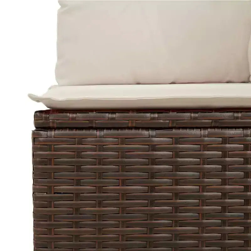 vidaXL Salon de jardin 5 pièces avec coussins en résine tressée