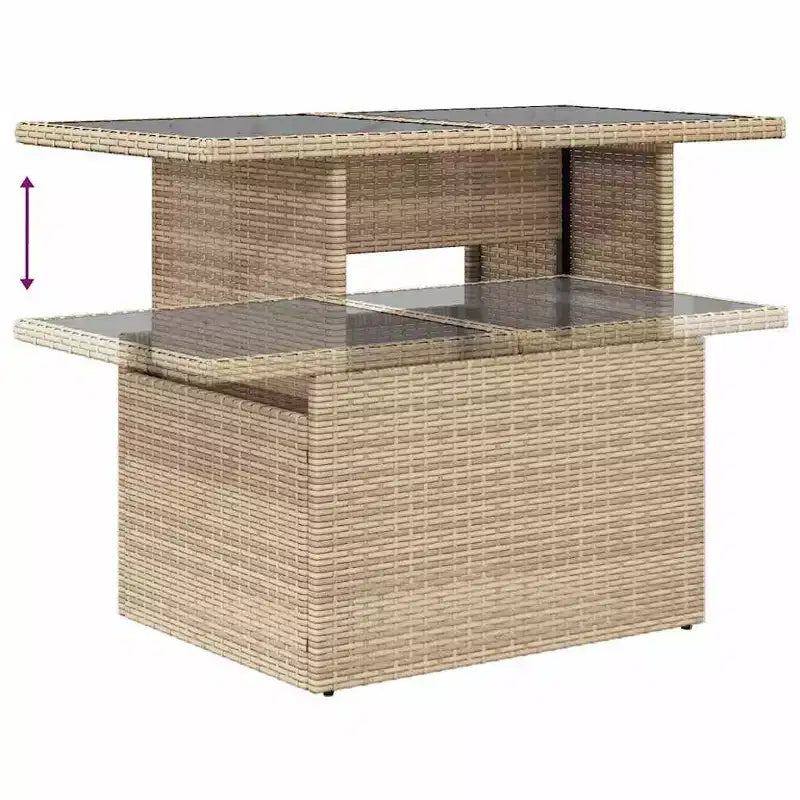 vidaXL Salon de jardin 5 pièces avec coussins en résine tressée