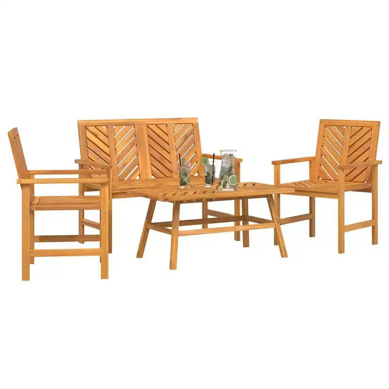 vidaXL Salon de jardin 2 pcs Bois d'acacia massif marron