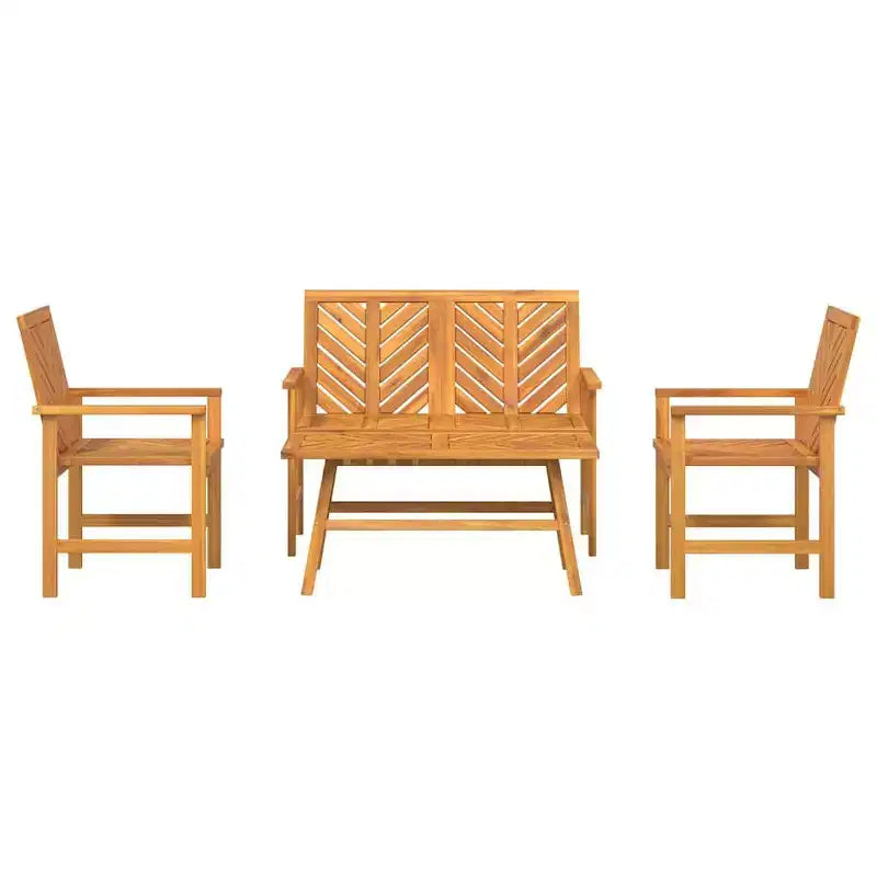 vidaXL Salon de jardin 2 pcs Bois d'acacia massif marron