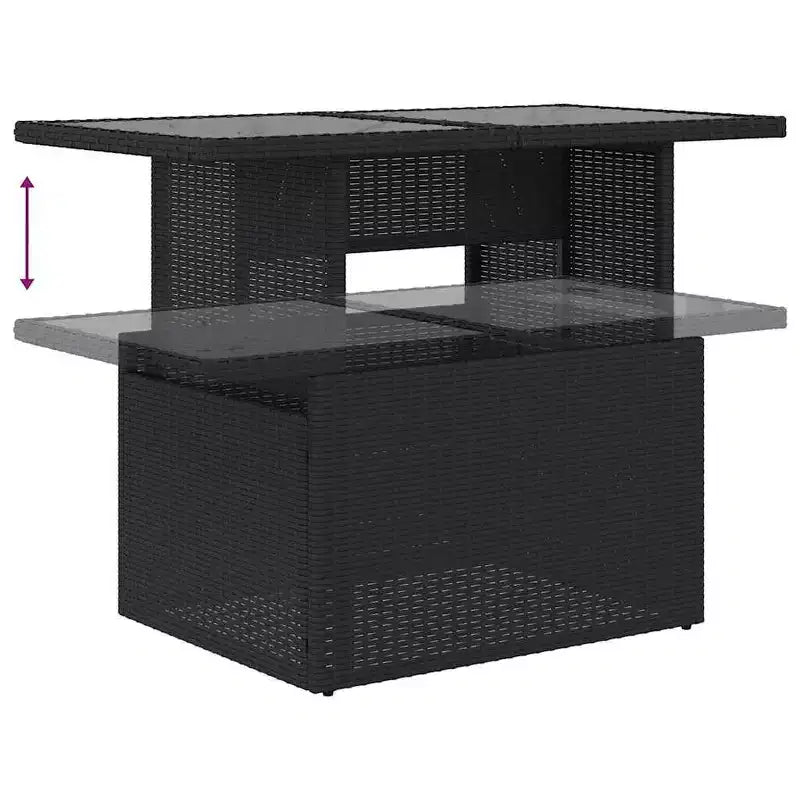 vidaXL Salon de jardin 10 pcs avec coussins résine tressée