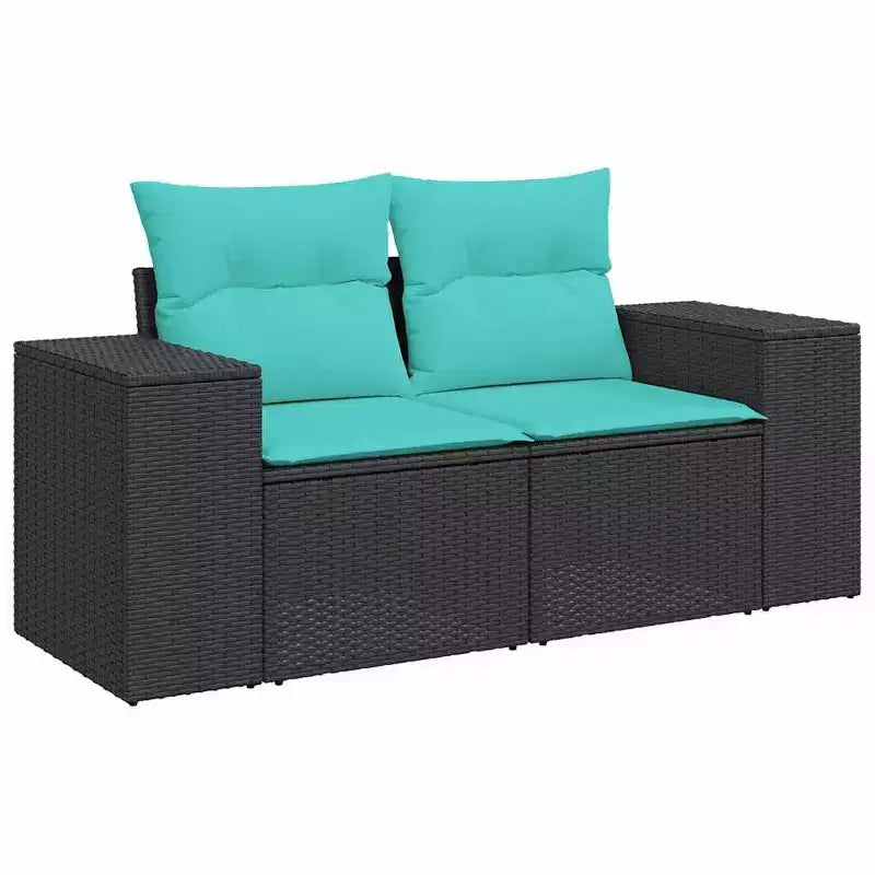 vidaXL Salon de jardin 8 pièces avec coussins résine tressée
