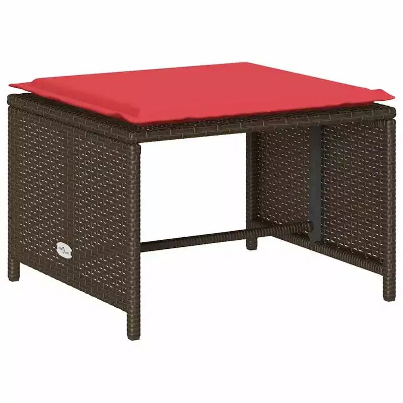 vidaXL Salon de jardin 5 pcs avec coussins empilable Gris Résine tressée