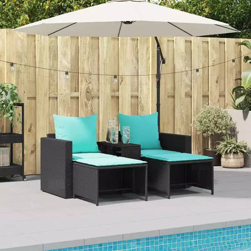 vidaXL Salon de jardin 5 pcs avec coussins empilable Gris Résine tressée