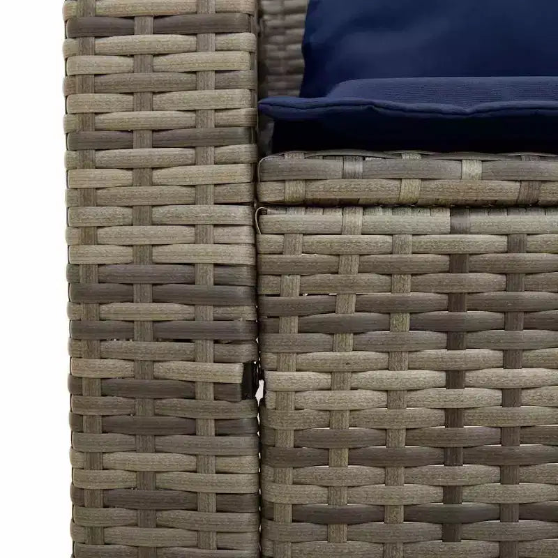 vidaXL Salon de jardin 5 pcs avec coussins empilable Gris Résine tressée