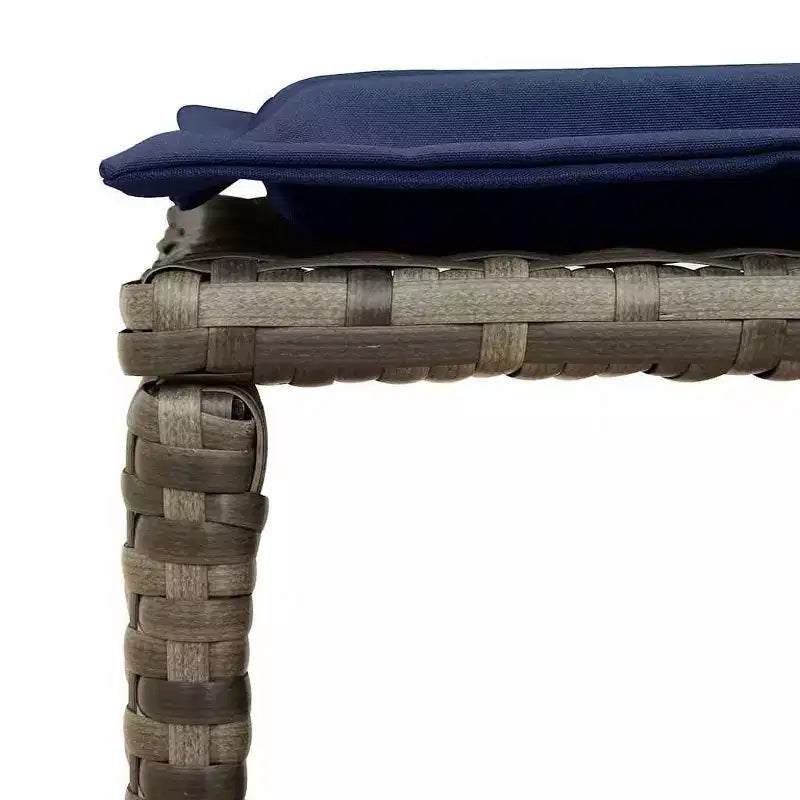 vidaXL Salon de jardin 5 pcs avec coussins empilable Gris Résine tressée