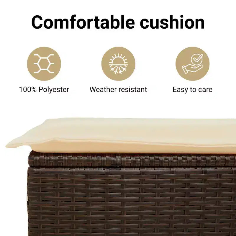 vidaXL Salon de jardin 10 pcs avec coussins Résine tressée