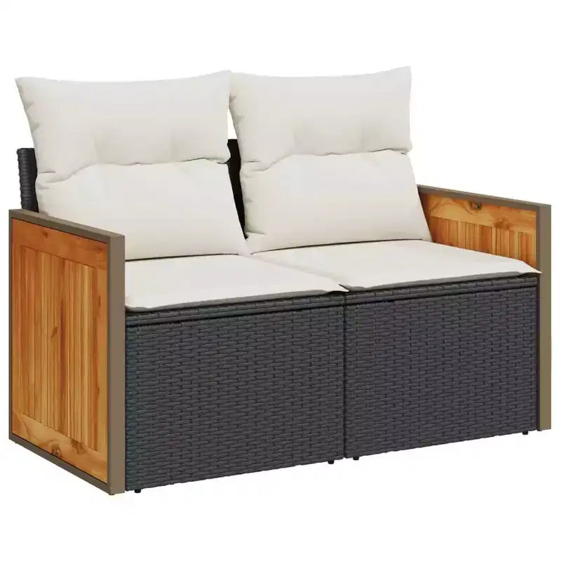 vidaXL Salon de jardin 8 pièces en résine tressée avec coussins