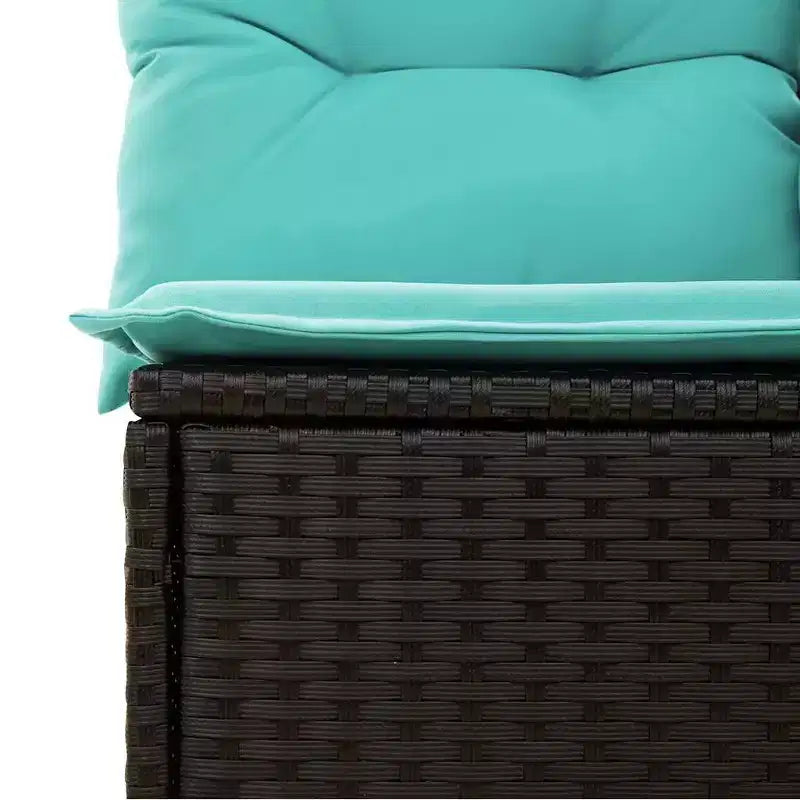 vidaXL Salon de jardin avec coussins et table d'extérieur 8 pièces en résine tressée