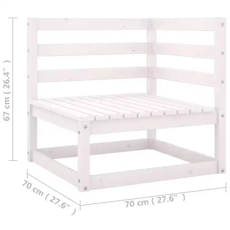 vidaXL Ensemble de Mobilier de Jardin 4 Pièces Canapé d'Angle Extérieur Bois de Pin Massif