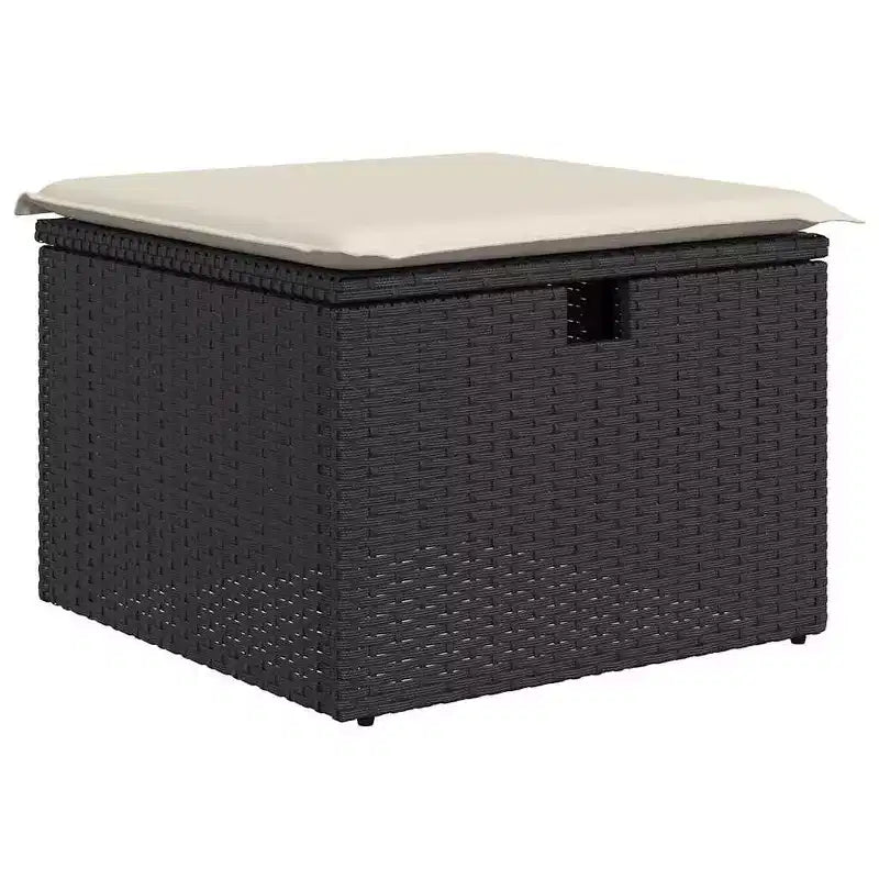 vidaXL Salon de jardin noir