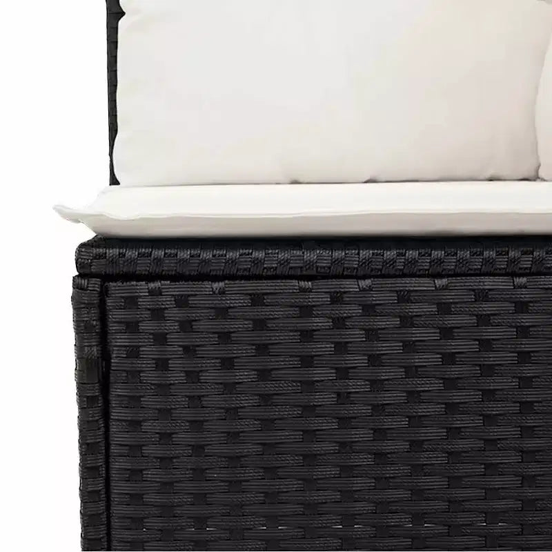 vidaXL Salon de jardin noir