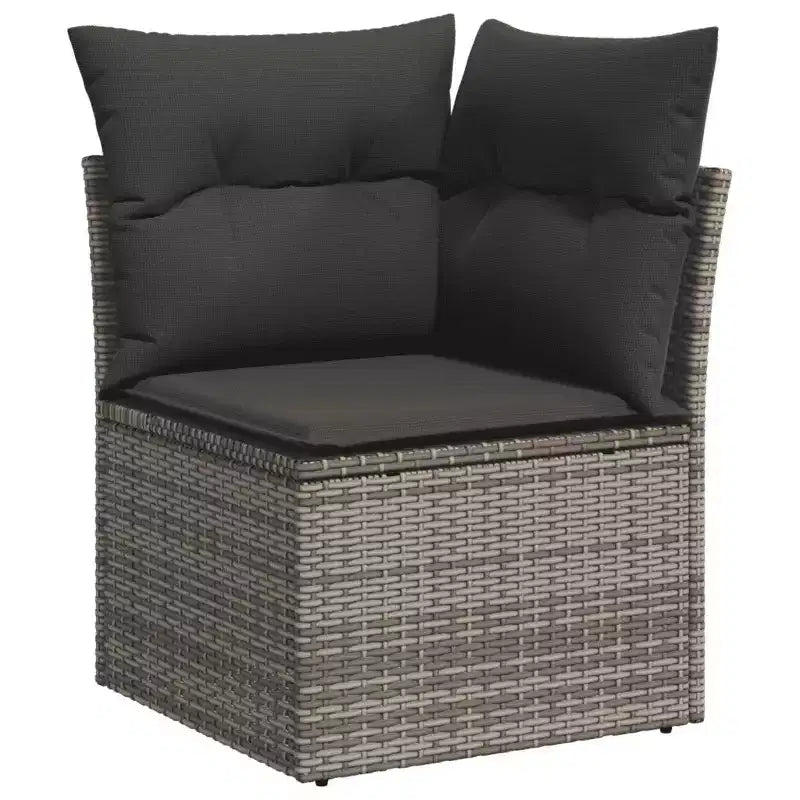 vidaXL Salon de jardin noir