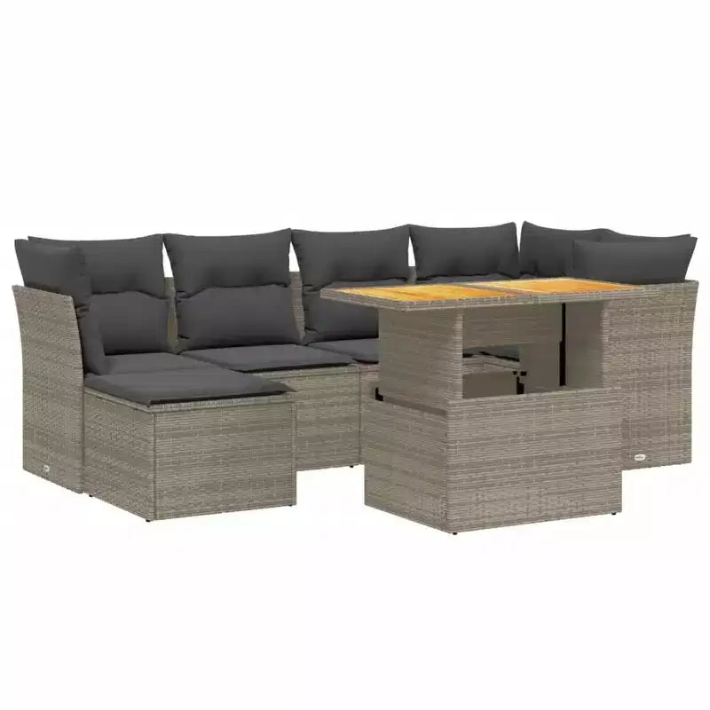 vidaXL Salon de jardin noir