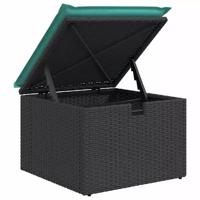 vidaXL Salon de jardin avec coussins en résine tressée et acacia