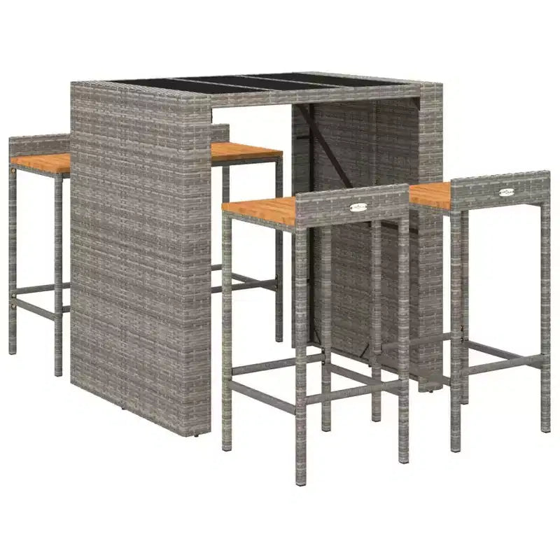 Ensemble table de bar et tabourets d'extérieur vidaXL