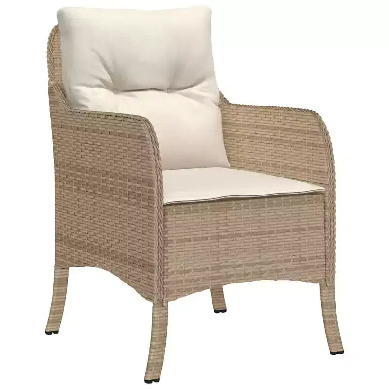vidaXL Salon de jardin à manger 7 pcs avec coussins en résine tressée beige