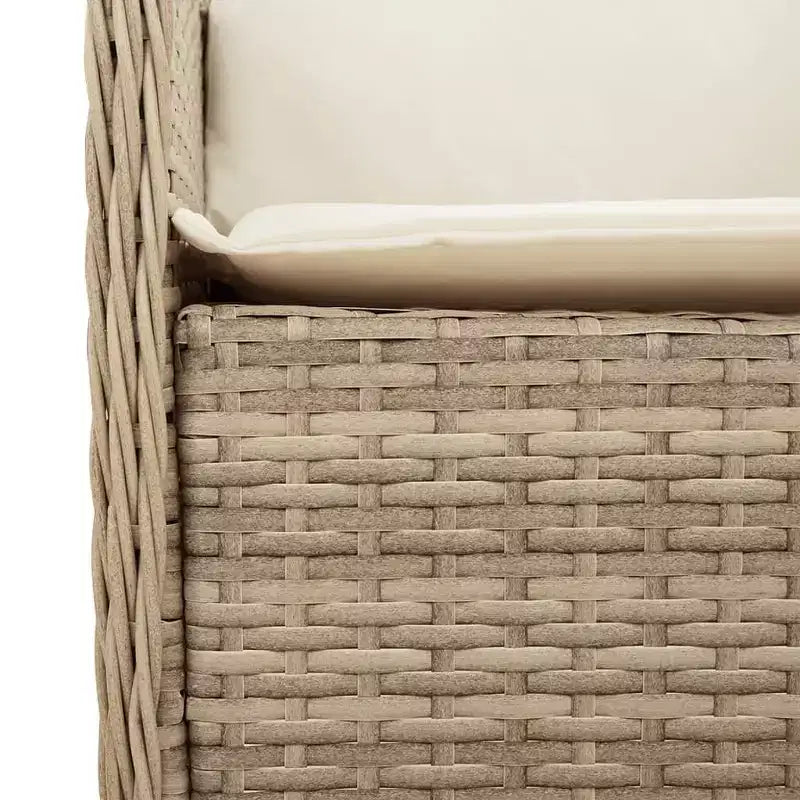 vidaXL Salon de jardin à manger 7 pcs avec coussins en résine tressée beige