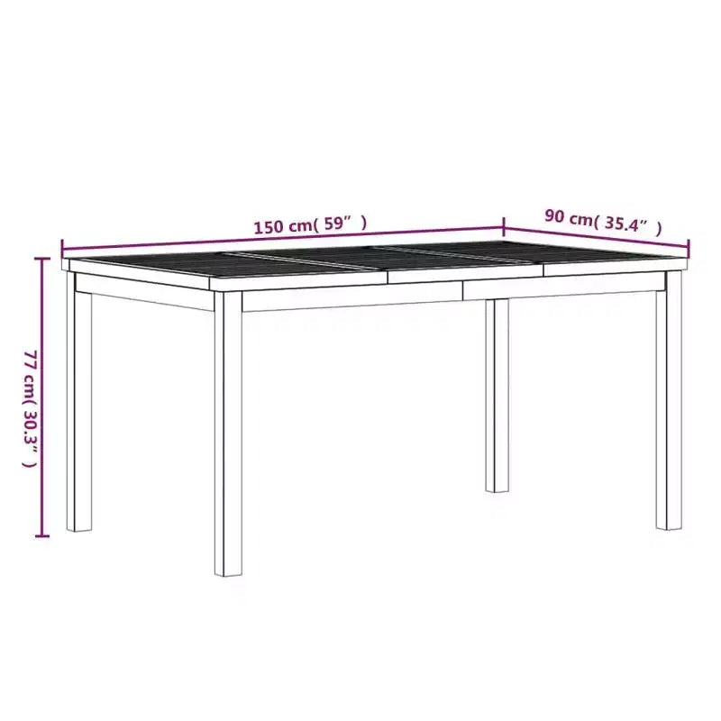 vidaXL Salon de jardin en teck massif finement poncé Bois naturel Standard