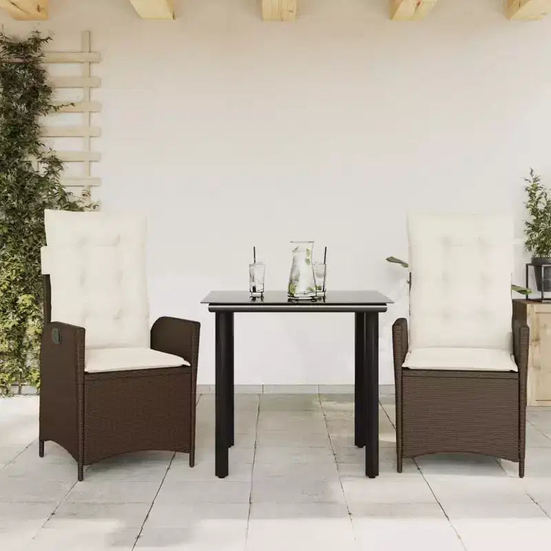 vidaXL Salon de jardin en résine tressée