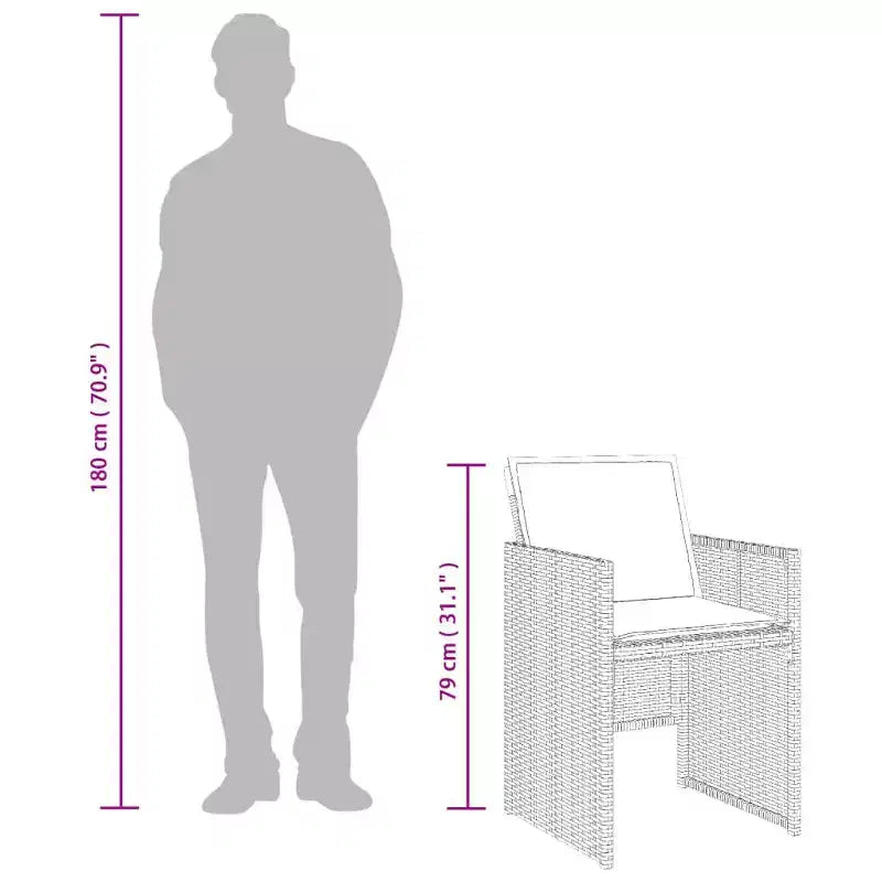 vidaXL Ensemble de salle à manger d'extérieur, 12 pcs