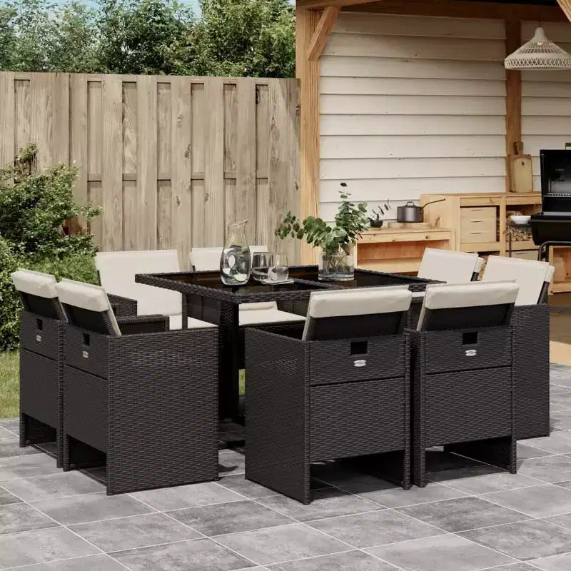 vidaXL Ensemble de salle à manger d'extérieur, 12 pcs