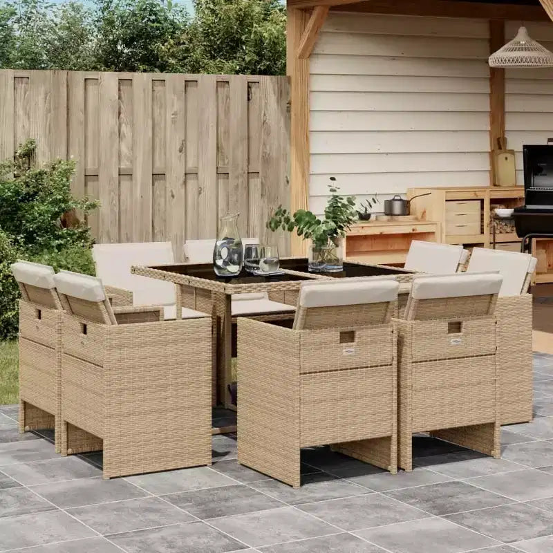 vidaXL Ensemble de salle à manger d'extérieur, 12 pcs