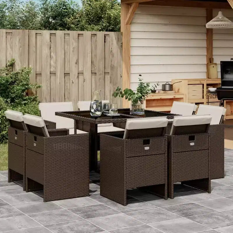 vidaXL Ensemble de salle à manger d'extérieur, 12 pcs