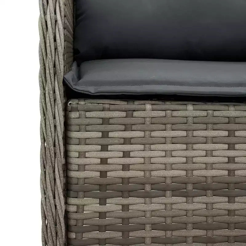 vidaXL Salon de jardin avec coussins en résine tressée