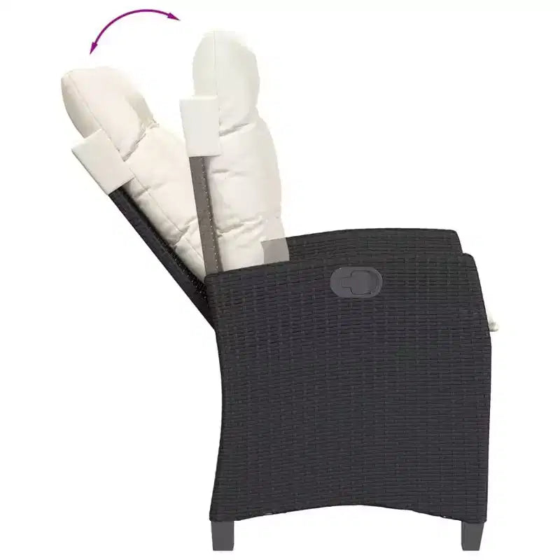 vidaXL Ensemble de salle à manger de jardin en rotin synthétique avec coussins
