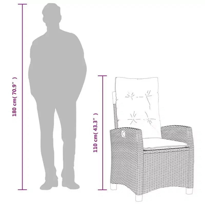 vidaXL Salon de jardin avec coussins - Résine tressée