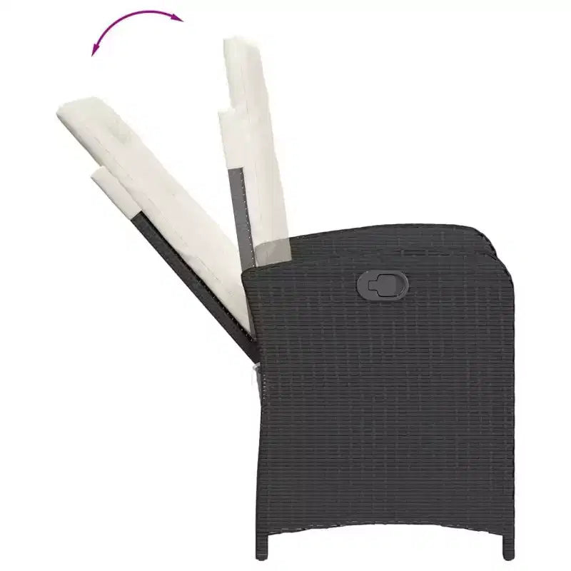 Ensemble de salle à manger de jardin réglable vidaXL - Résine tressée avec coussins
