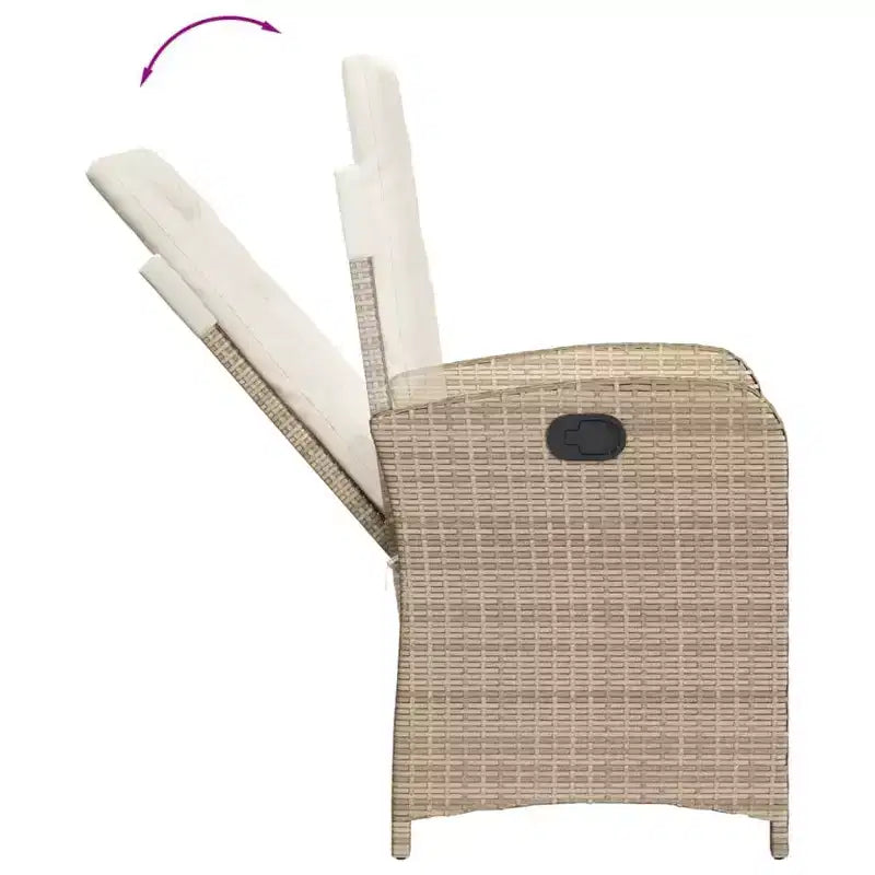 vidaXL Salon de jardin à manger en résine tressée avec coussins
