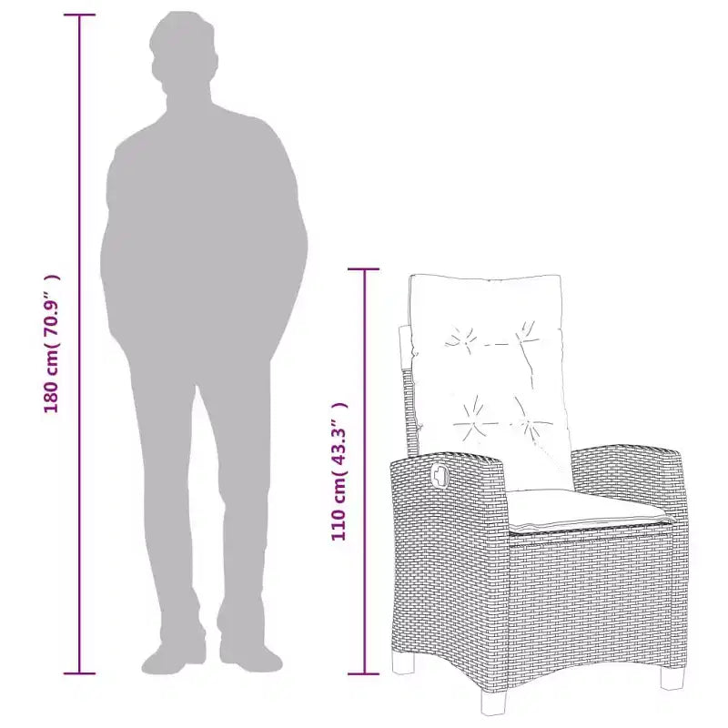 vidaXL Ensemble de salle à manger de jardin moderne avec coussins et verre trempé