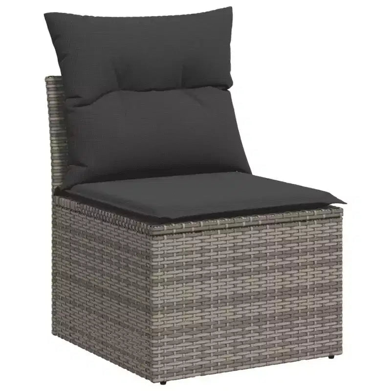 vidaXL Salon de jardin avec coussins - résine tressée