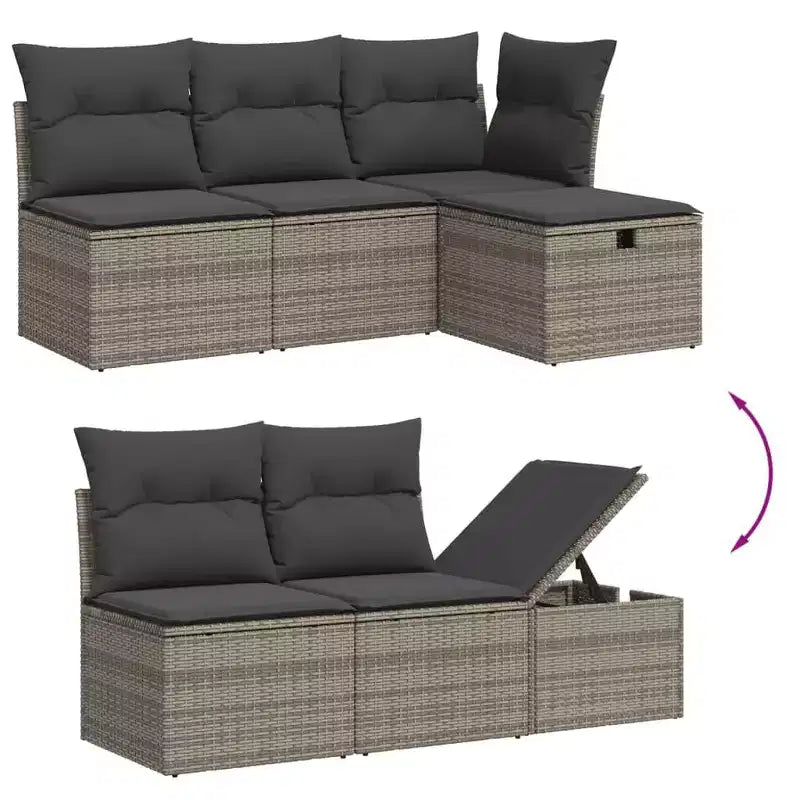 vidaXL Ensemble de canapés de jardin modulaires avec coussins en différentes couleurs