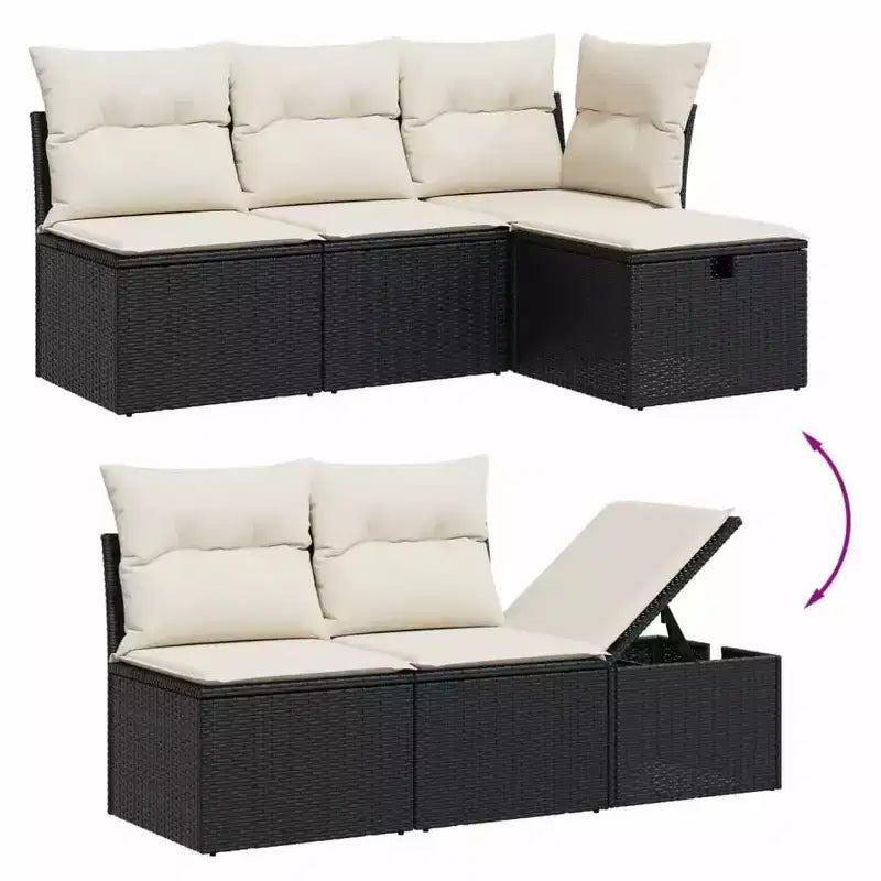vidaXL Ensemble de canapés de jardin modulaires avec coussins en différentes couleurs