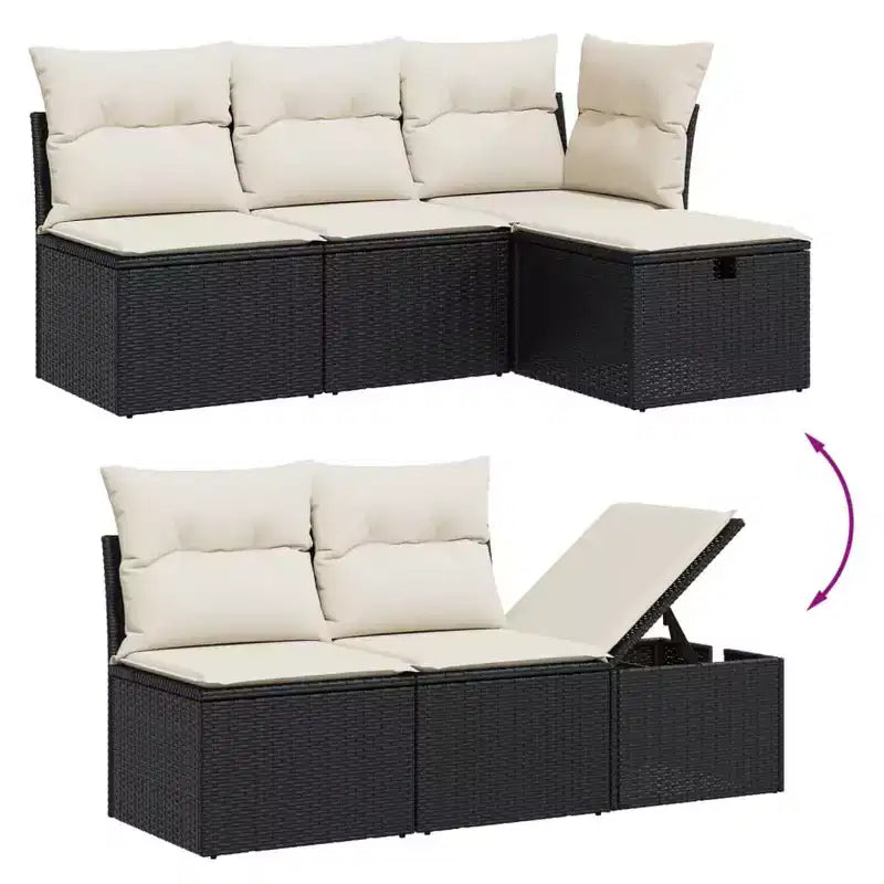 vidaXL Ensemble de canapé de jardin modulable avec coussins en diverses couleurs