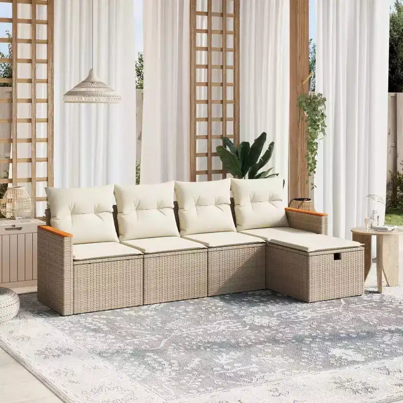 vidaXL Ensemble de canapé de jardin modulable avec coussins en diverses couleurs