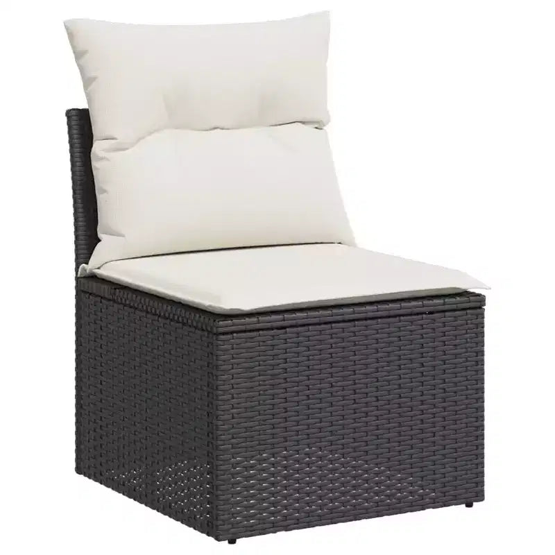 vidaXL Salon de jardin modulaire spacieux avec coussins amovibles