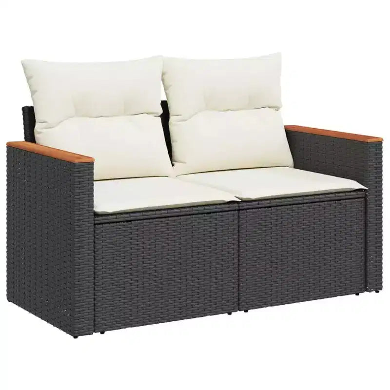 vidaXL Salon de jardin modulaire spacieux avec coussins amovibles