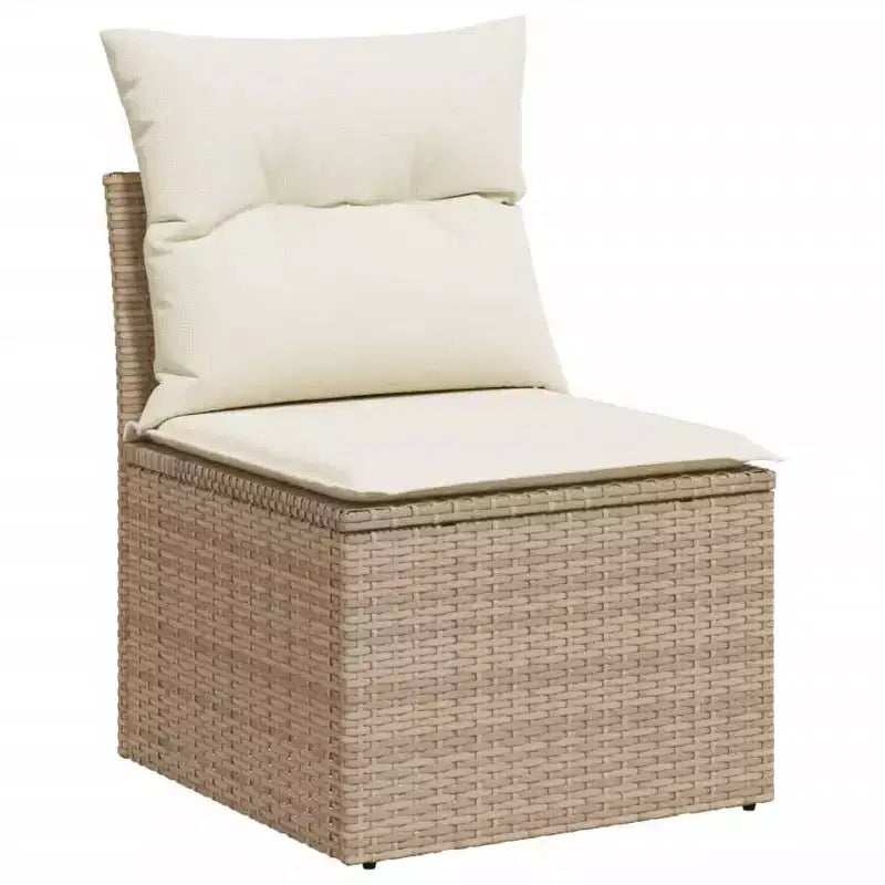 vidaXL Salon de jardin modulaire spacieux avec coussins amovibles
