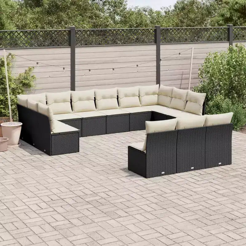 vidaXL Salon de jardin modulable avec coussins – Confort extérieur