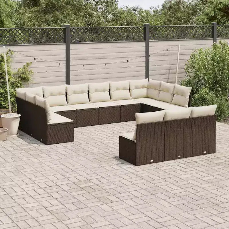 vidaXL Salon de jardin modulable avec coussins – Confort extérieur