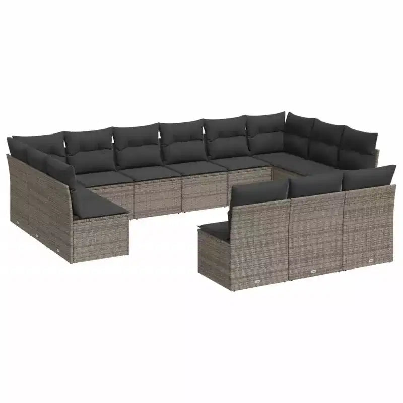 vidaXL Salon de jardin modulable avec coussins – Confort extérieur