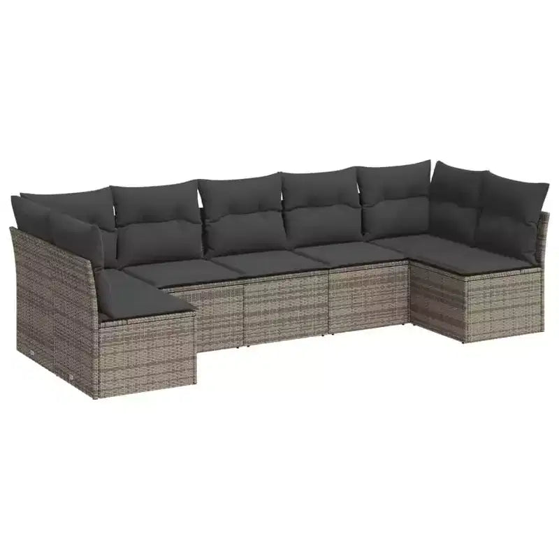 vidaXL Salon de jardin modulable avec coussins et table